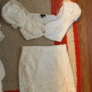 Two piece white set